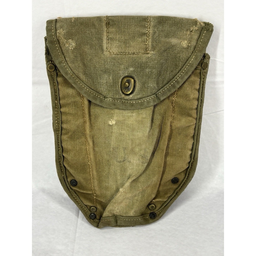 US Korean War M1943 Shovel Cover Entrenching E Tool Case Pouch Stamped OD Green